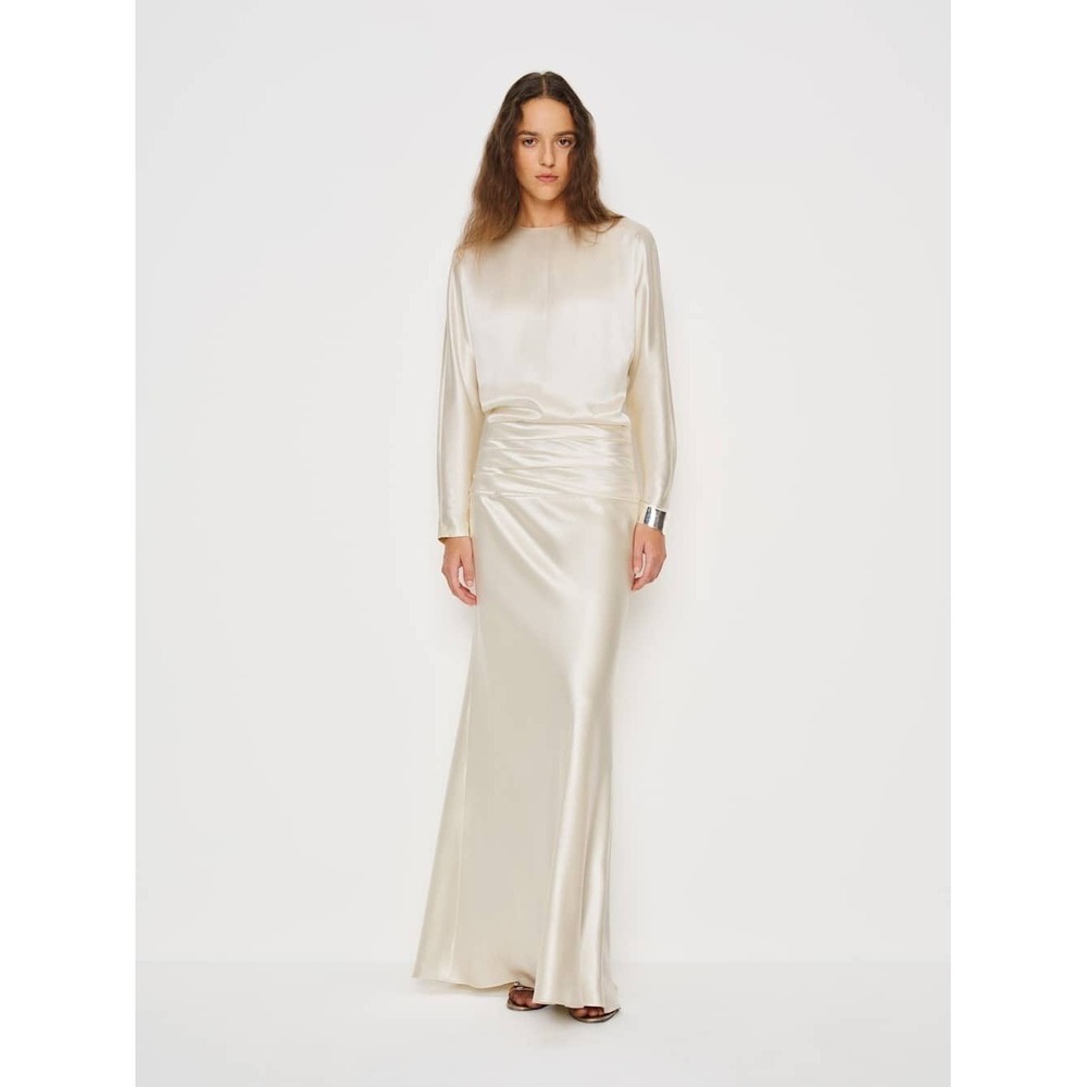 Reformation Esmee Silk Dress Ivory Brand New With Tags